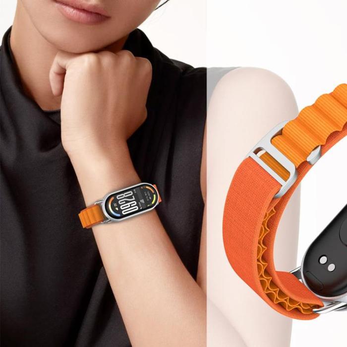 Tech-Protect - Tech-Protect Xiaomi Smart Band 8/9/10/NFC Armband Nylon Pro - Orange