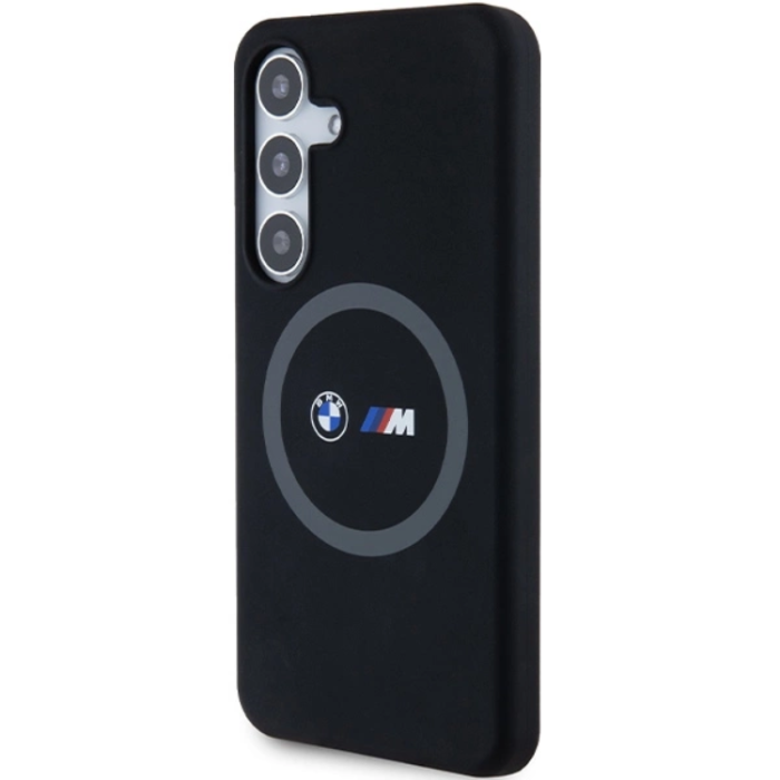 BMW - BMW Galaxy S24 Mobilskal Magsafe M Silikon Printed Ring - Svart