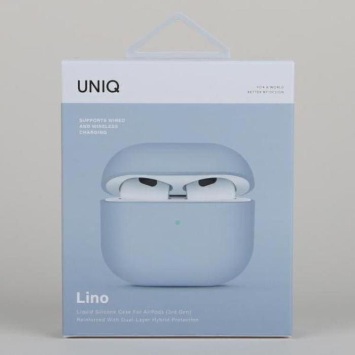 UNIQ - UNIQ AirPods 3 Skal Lino Silicone - Blå