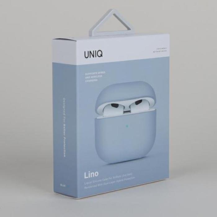 UNIQ - UNIQ AirPods 3 Skal Lino Silicone - Blå