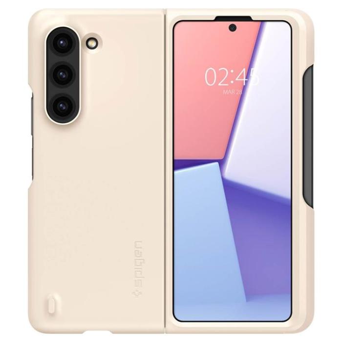 UTGATT - Spigen Galaxy Z Fold 5 Mobilskal Thin Fit Pen - Rosa