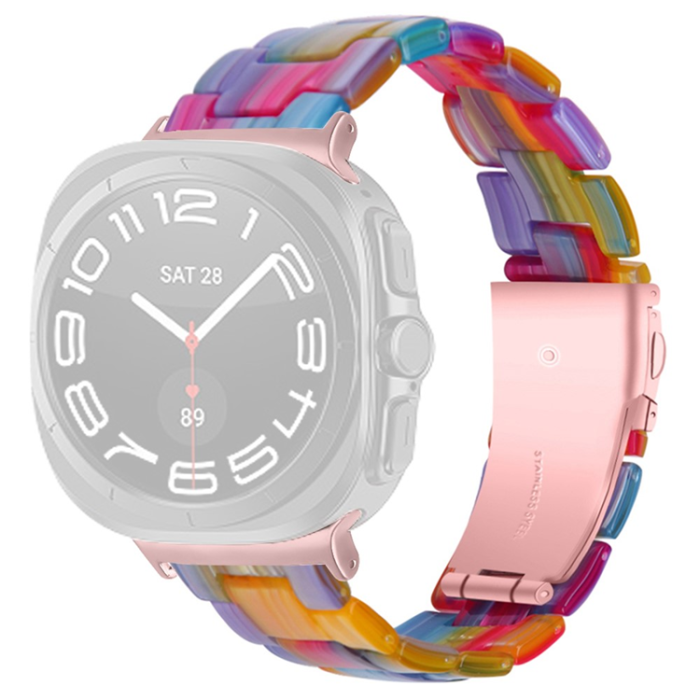 A-One Brand - Galaxy Watch 8/8 Classic (40/44/46mm) Armband Vattentät Acrylic - Rainbow
