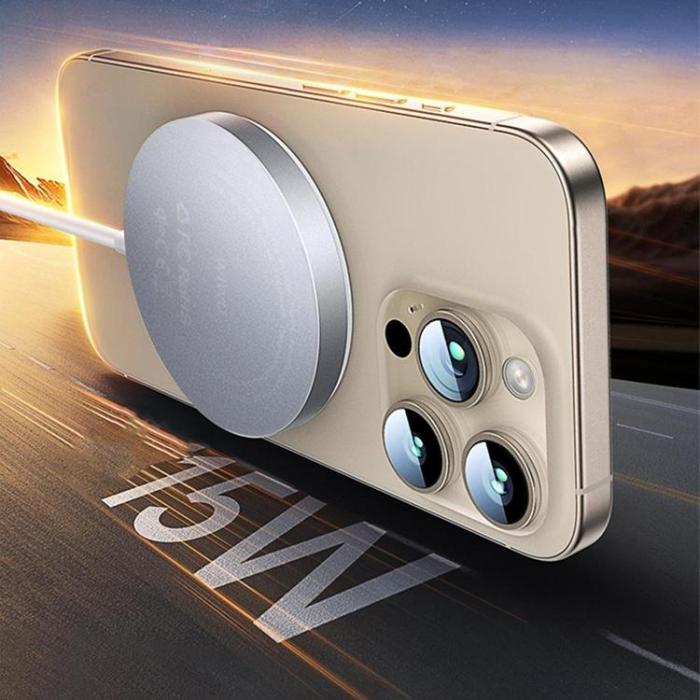 WIWU - WIWU Qi2 MagSafe Trådlös Laddare iPhone med Typ-C-kabel Wi-W029