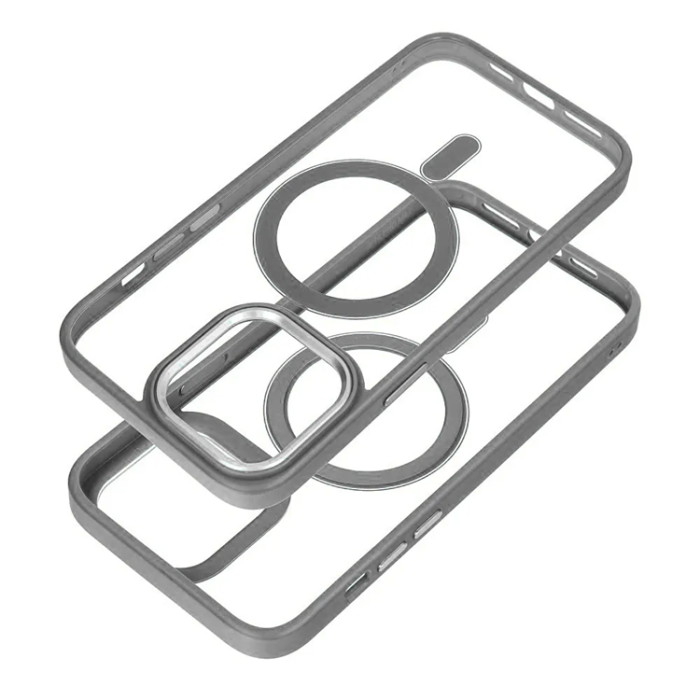 OEM - iPhone 16 Plus Mobilskal Magsafe Color Edge - Titanium Grå