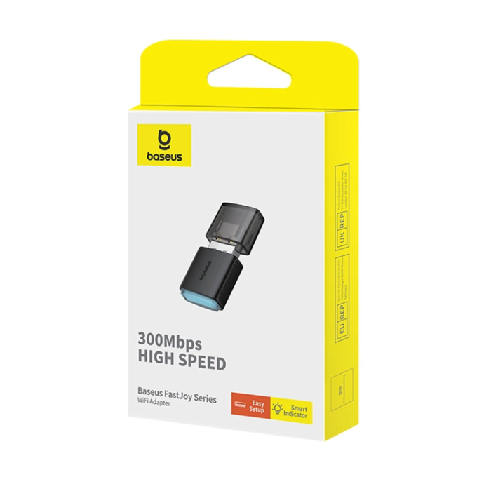 BASEUS - Baseus USB network card 300Mb/s BS-OH169 - Svart