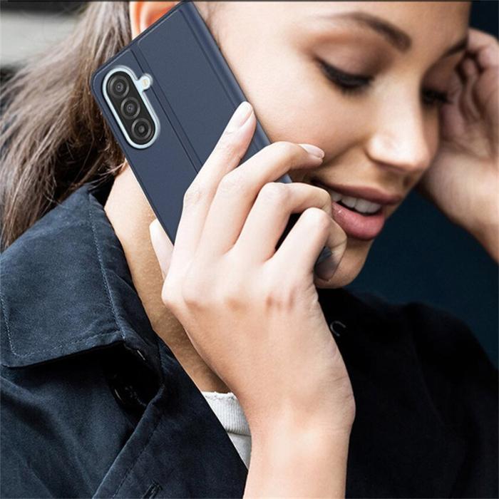 OEM - Mobilskal till Samsung Galaxy S26 PU Läder med Kortfack - Blå