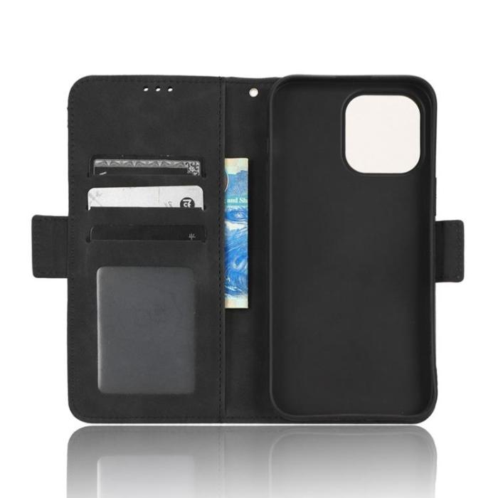 OEM - iPhone 14 Pro Max Plånboksfodral PU-Läder - Svart