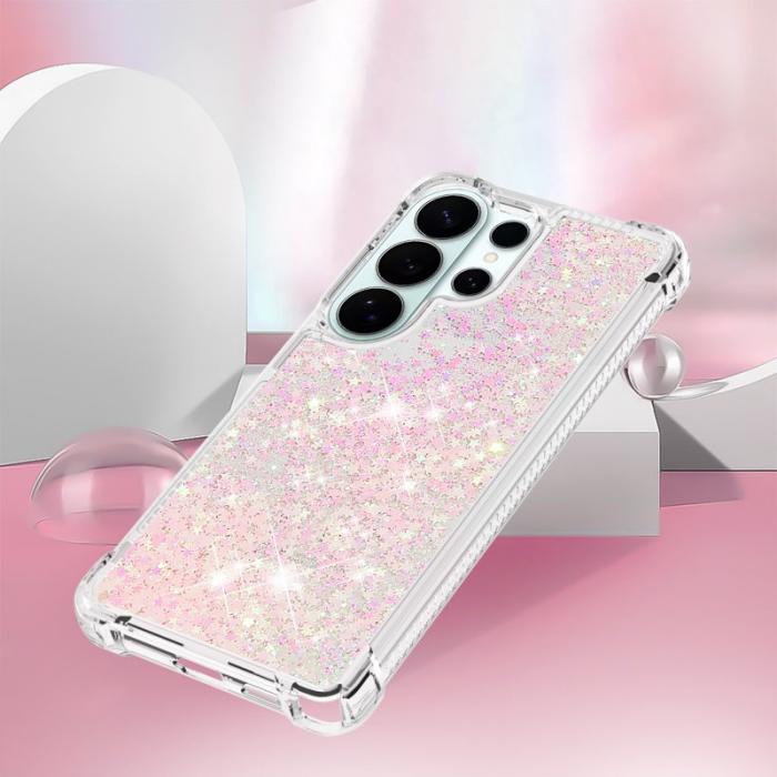OEM - Mobilskal till Samsung Galaxy S26 Ultra TPU Glittrande Stötskydd Rosa Pentagram