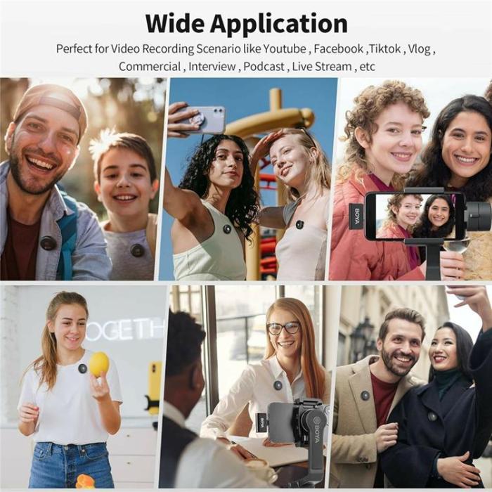BOYA - BOYA Sändare Knappformad Trådlös Lavalier Mikrofon Omic-U 2