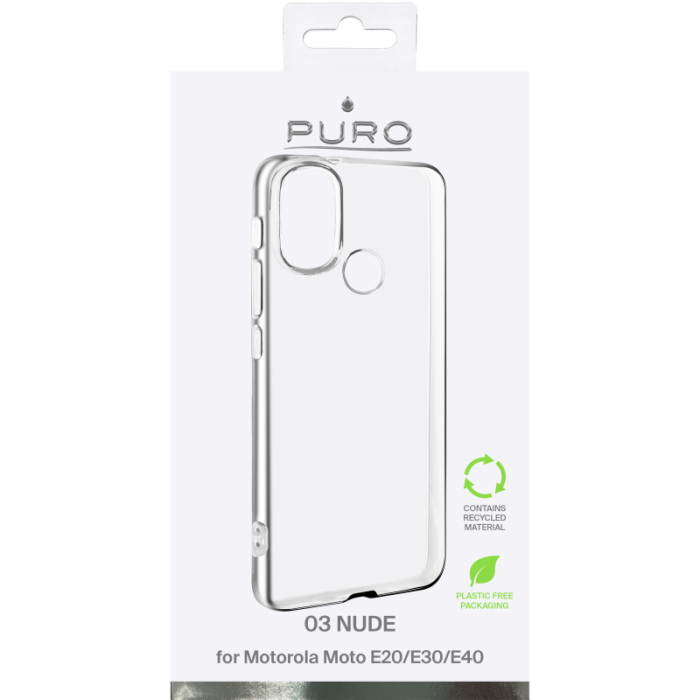 UTGATT1 - Puro Nude Skal Motorola Moto E20/E30/E40 - Transparent
