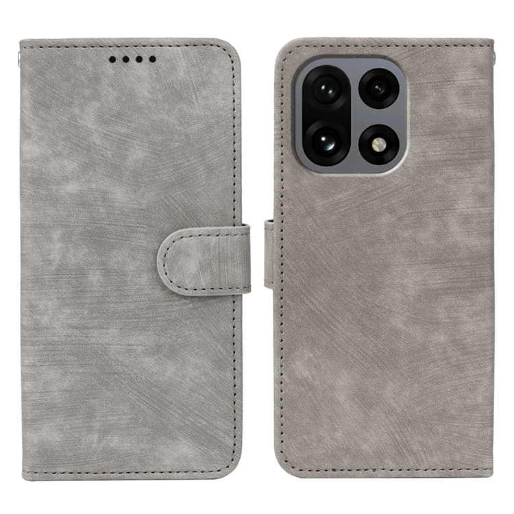 OnePlus 15 5G Plånboksfodral Striped Texture Läder (Grå) | 2353 | AlltMobil