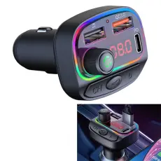 OEM - C14 F&auml;rgglad Ljus Dubbel USB Bil Bluetooth-kompatibel MP3 Spelare QC3.0 Laddare
