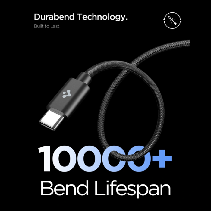 Spigen - Spigen EE451EU Essential 1-Port Snabbladdare 45W + Typ-C Kabel - Svart