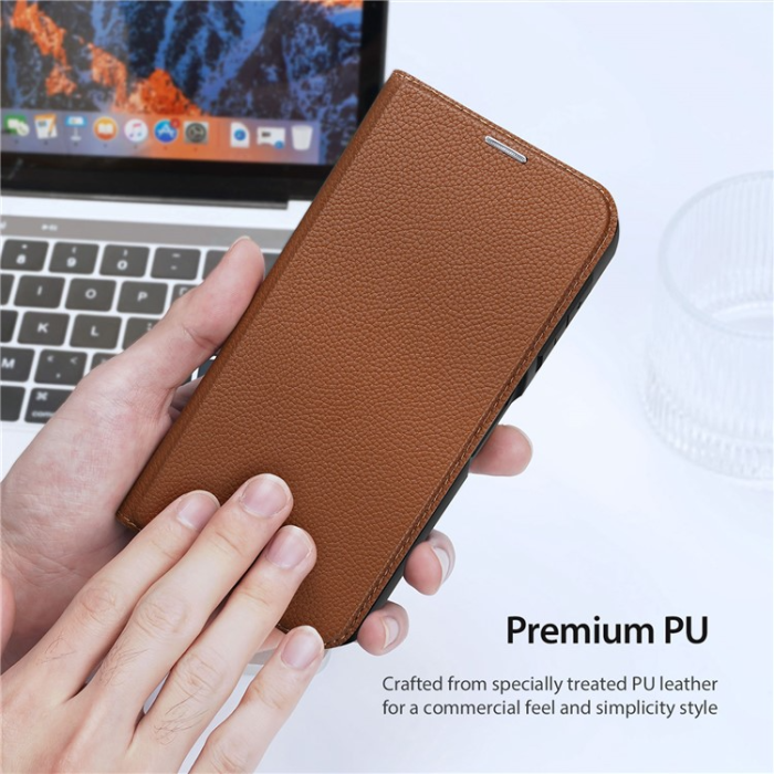 Dux Ducis - Dux Ducis Galaxy A34 5G Plånboksfodral Skin X2 - Brun