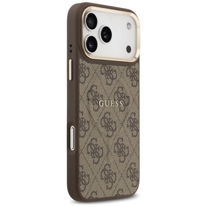 Guess - Guess iPhone 17 Pro Max Mobilskal MagSafe 4G PU Classic Logo - Brun