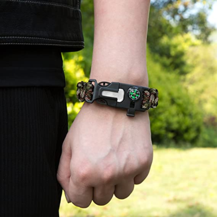 OEM - Överlevnadsarmband Paracord l Kompass , Visselpipa , Flintbrandstartare