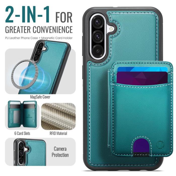 OEM - JEEHOOD Samsung Galaxy A36 5G Mobilskal KonstLäder - Blå