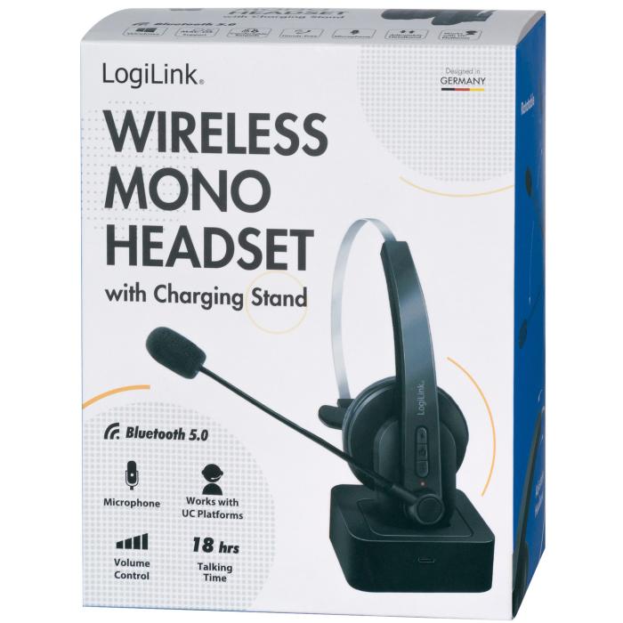 LogiLink - LOGILINK Bluetooth Headset Mono Inkl Laddställ