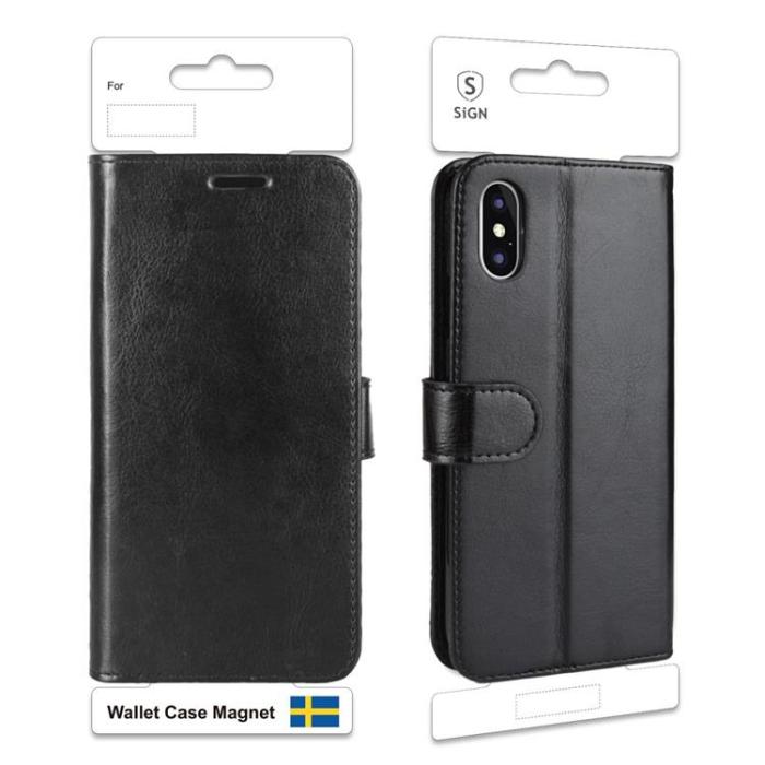 SiGN - SiGN Plånboksfodral till iPhone X/XS - Svart