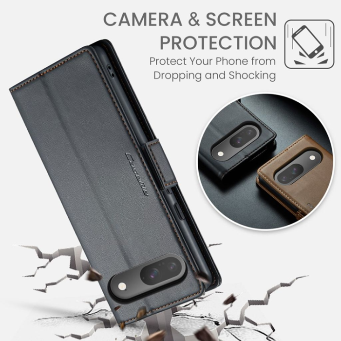 Caseme - Caseme Google Pixel 9 Pro/Pixel 9 Plånboksfodral 023 - Svart
