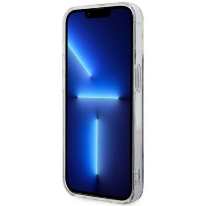 Guess - Guess iPhone 14 Pro Mobilskal MagSafe Guld Marble - Lila