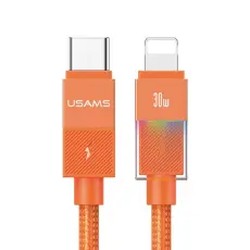 USAMS - USAMS USB-C till Lightning 30W Kabel 1.2m U93 - Orange