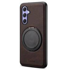 DENIOR - DENIOR A14 Mobilskal till Samsung Galaxy A55 5G Magnetisk L&auml;der PC TPU - Brun