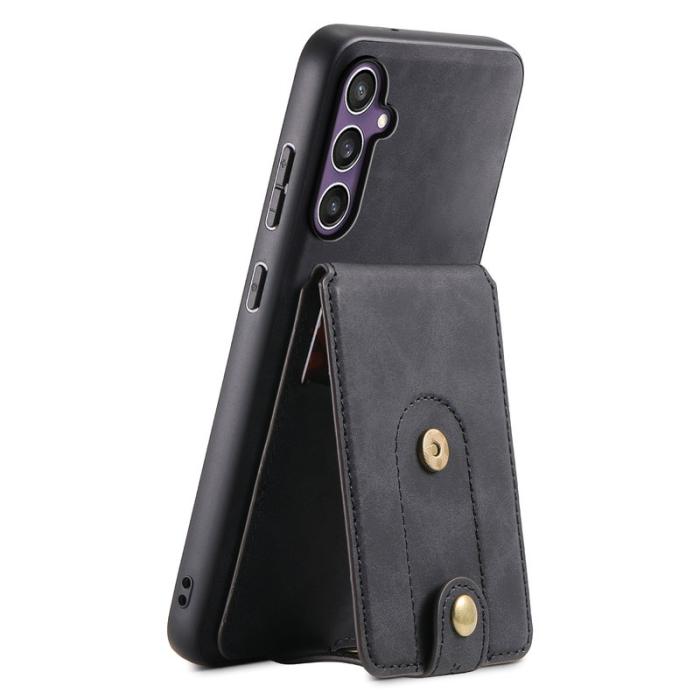 DENIOR - DENIOR D14 Samsung Galaxy S23 FE Fodral KonstLäder Svart