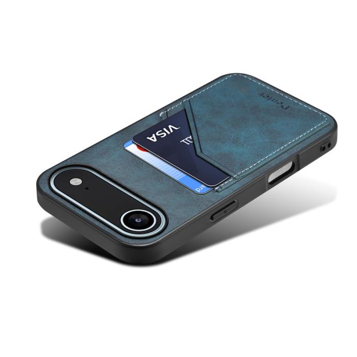 DENIOR - DENIOR Mobilskal till iPhone Air PU-läder + TPU + PC - Blå