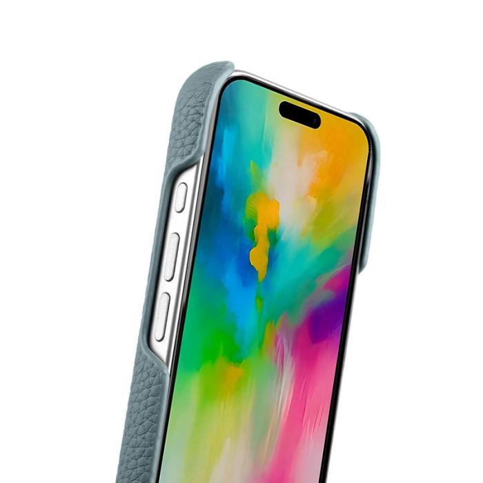 Melkco - MELKCO Mobilskal till iPhone 16 Pro Max Äkta Läder PC Blå