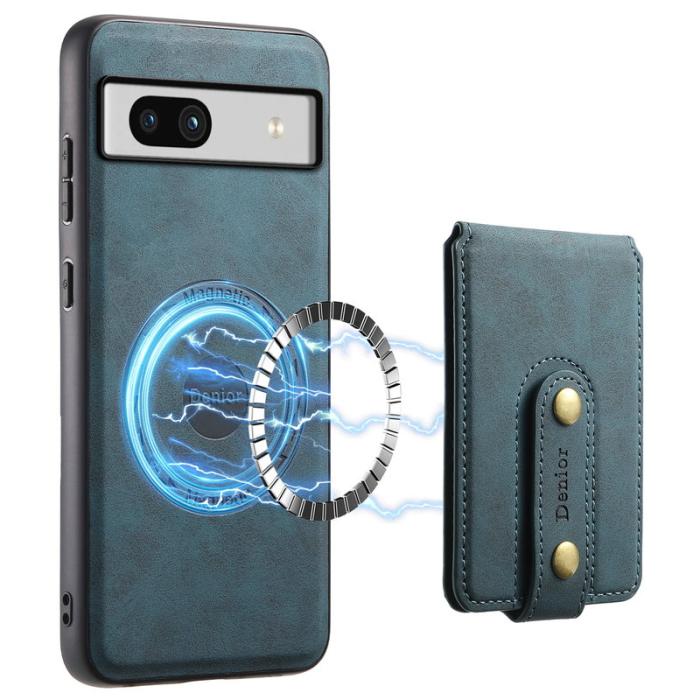 DENIOR - DENIOR D14 Google Pixel 7a Magnetfodral 2 i 1 PU+PC+TPU Blå