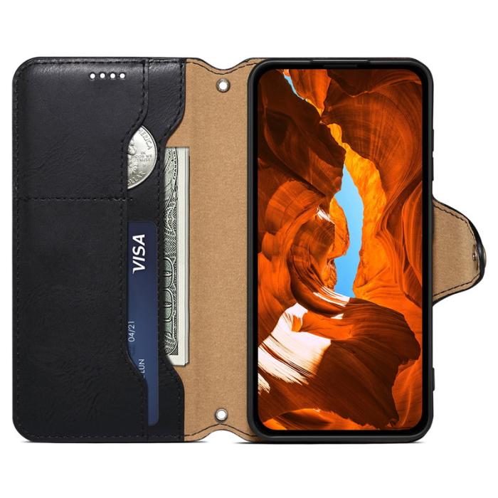 DENIOR - DENIOR Google Pixel 8a Plånboksfodral Konstläder Svart