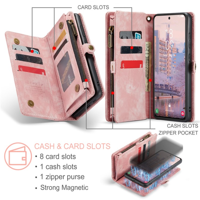Caseme - Caseme Galaxy S23 Plånboksfodral Detachable - Rosa