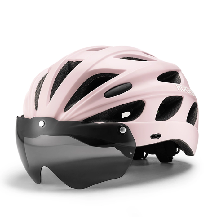 Rockbros - Rockbros Cykelhjälm Avtagbara UV-Skyddsglasögon - Rosa