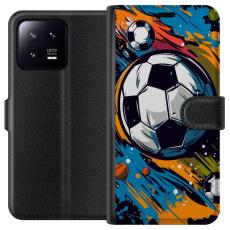 iSecrets - Pl&aring;nboksfodral till Xiaomi 13 med Fotbollar