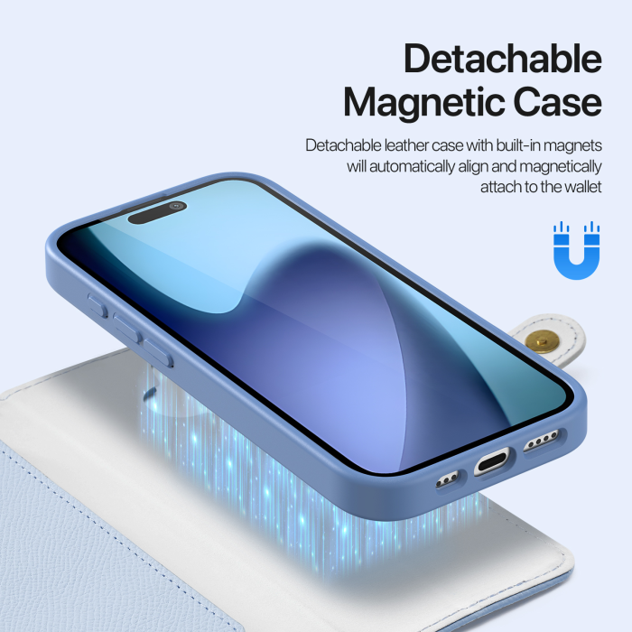 Dux Ducis - Dux Ducis iPhone 17 Plånboksfodral Magsafe Detachable Lawa - Blå