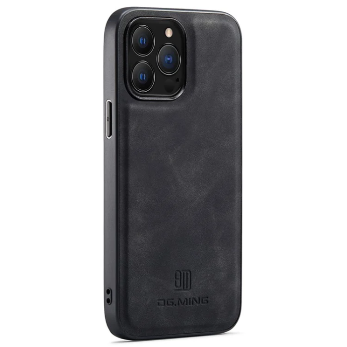 DG.MING - DG.MING iPhone 16 Pro Max Mobilskal Hybrid Läder - Svart