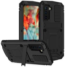 R-JUST - R-JUST Kickstand TPU+Metal Skyddsfodral f&ouml;r Galaxy S21 - Svart