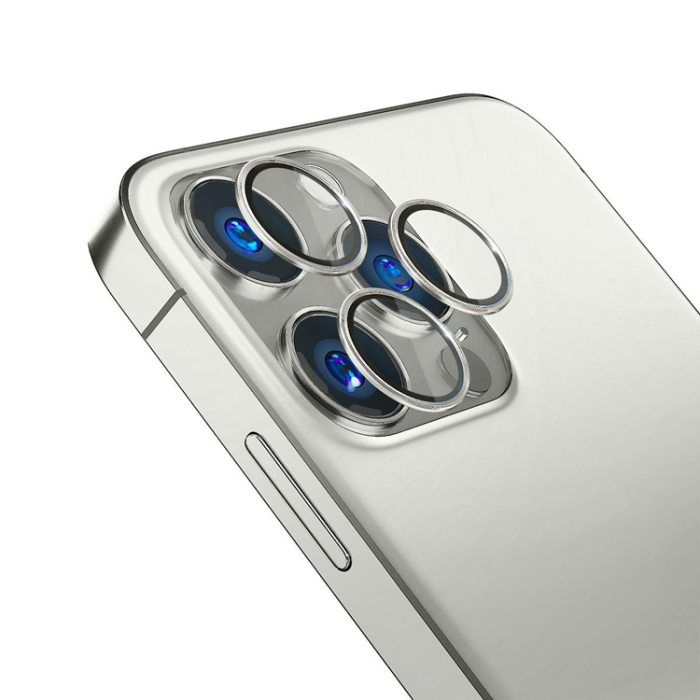 3MK - 3MK iPhone 13 Pro/13 Pro Max härdat glas Kameraskydd - Grå