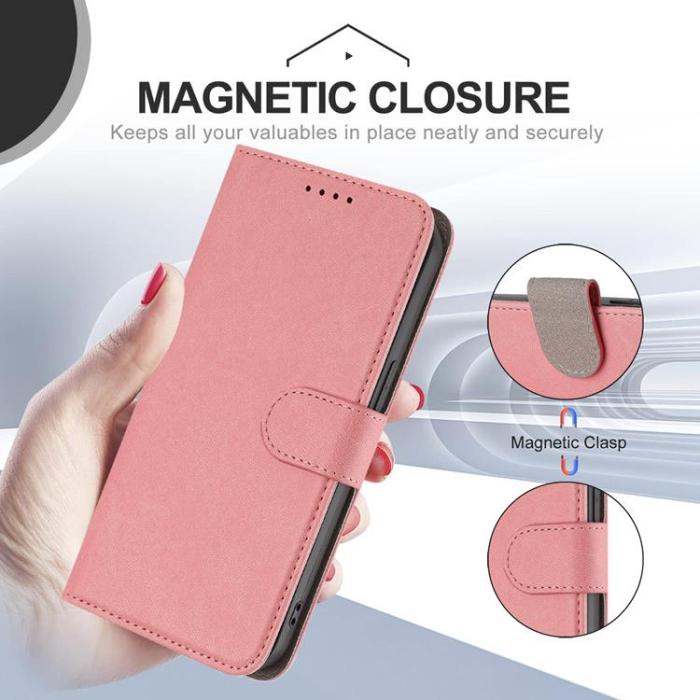 A-One Brand - iPhone Air Plånboksfodral Solid Color - Rosa