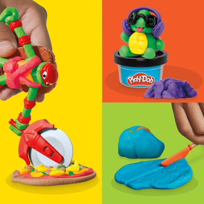 PLAY-DOH - PLAY-DOH Teenage Mutant Ninja Turtles Cowabunga Creations Bendy