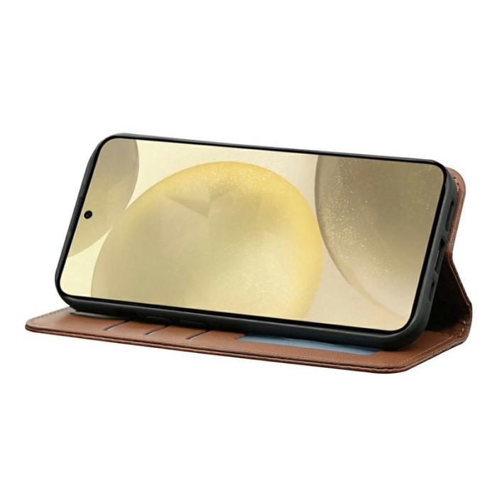 OEM - Plånboksfodral för Samsung Galaxy S26 Plus Konstläder - Brun