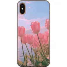 Gustaf - Mobilskal till Apple iPhone XS Max med Rosa Tulpaner