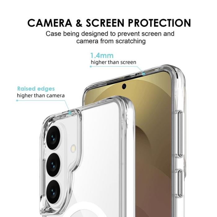 OEM - Mobilskal för Samsung Galaxy S26 Magnetiskt TPU + PC - Transparent