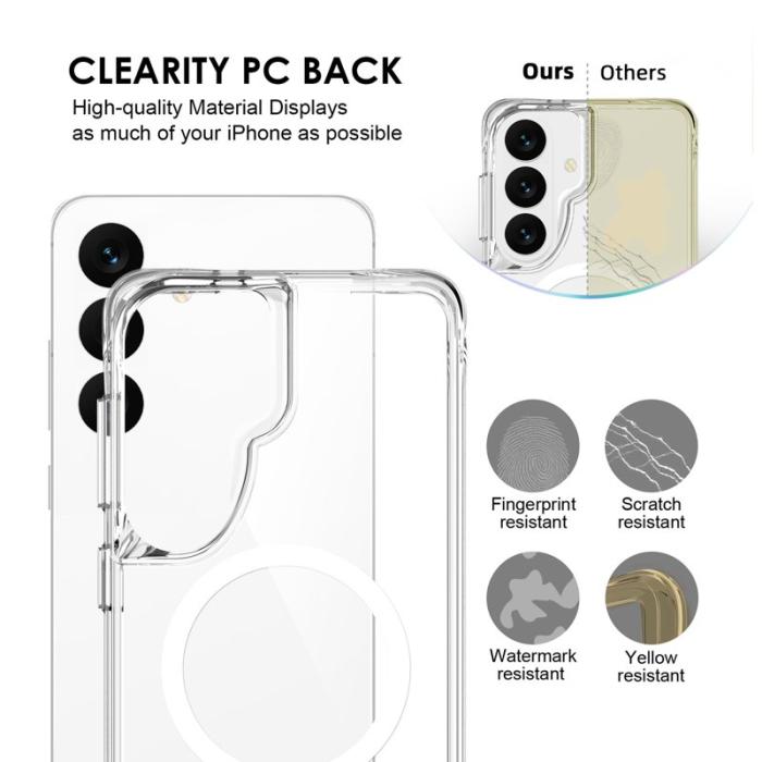 OEM - Mobilskal för Samsung Galaxy S26 Magnetiskt TPU + PC - Transparent