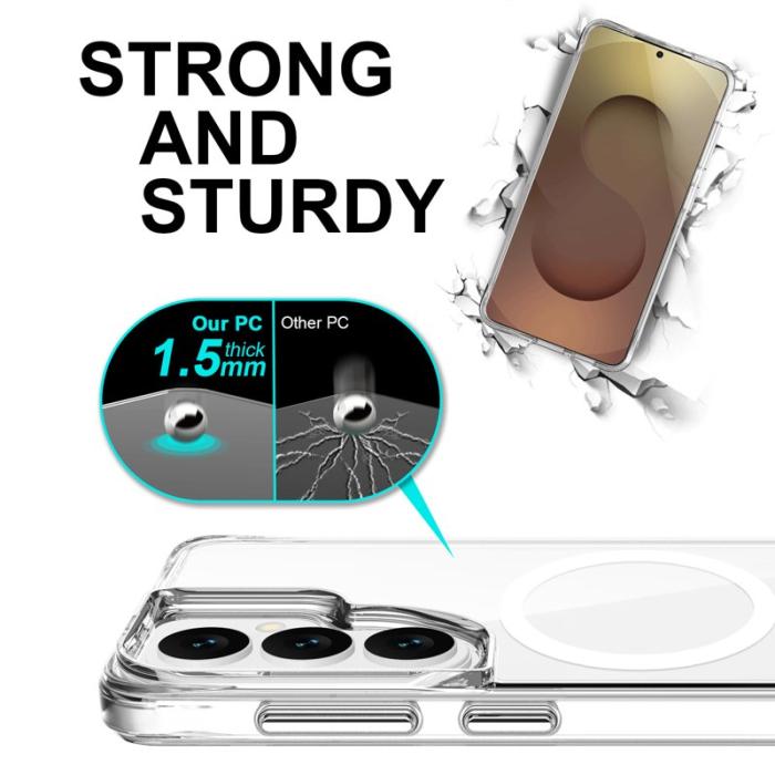 OEM - Mobilskal för Samsung Galaxy S26 Magnetiskt TPU + PC - Transparent