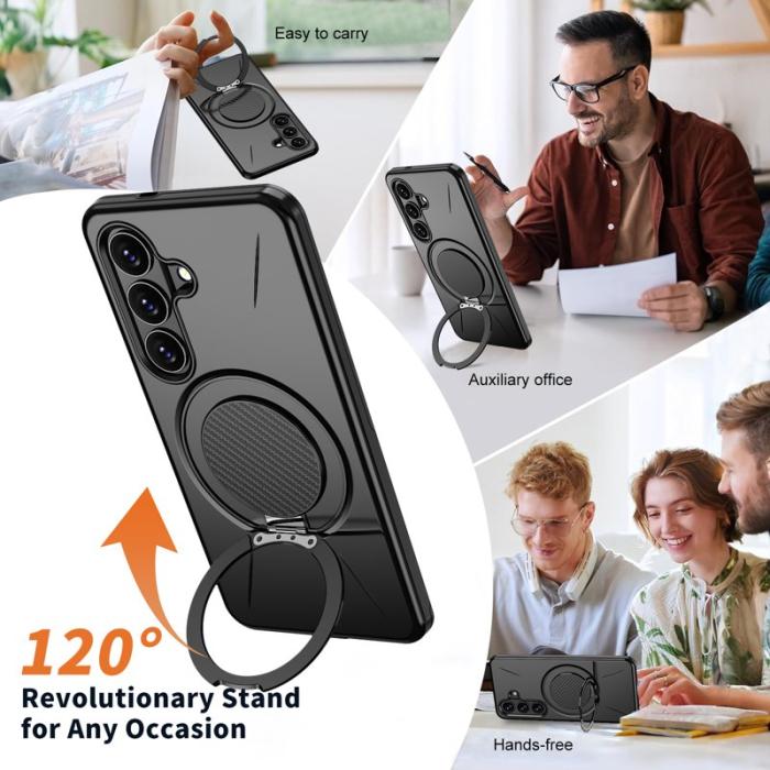 OEM - Mobilskal för Samsung Galaxy S26 Ultra Magnetiskt Kickstand TPU + PC - Svart