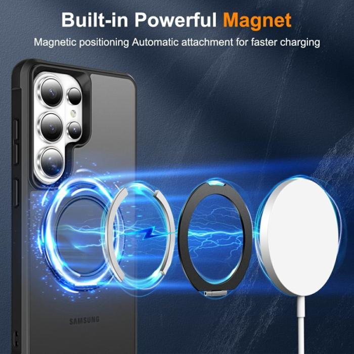 OEM - Mobilskal för Samsung Galaxy S26 Ultra Magnetiskt Kickstand TPU + PC - Svart