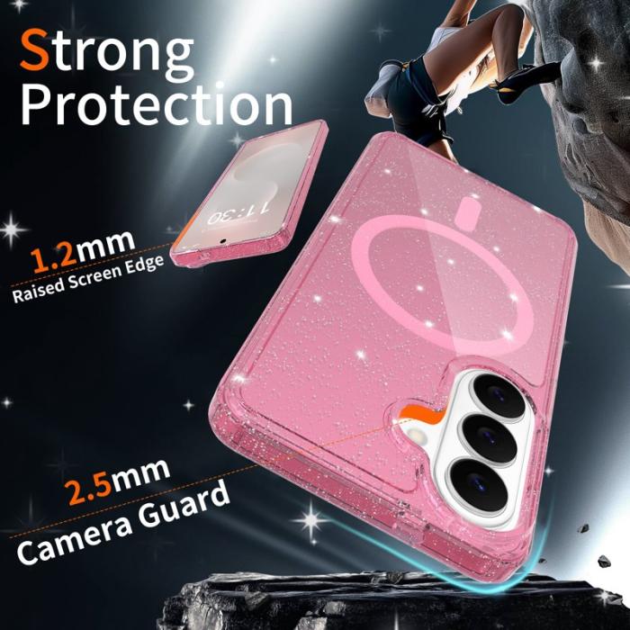 OEM - Mobilskal för Samsung Galaxy S26 Magnetiskt TPU + PC - Transparent Rosa