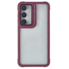 OEM - Mobilskal f&ouml;r Samsung Galaxy S26 Plus PC + TPU med kickstand - Vinr&ouml;d
